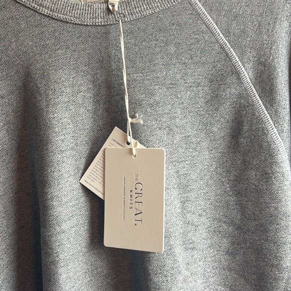 NWT The Great The College Sweatshirt size 4 XL Varsity Grey NEW $175 - Picture 4 of 11